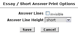multiple choice print options