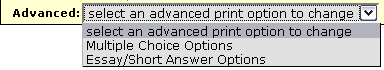 Advanced format options